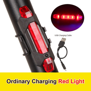 Bike Taillight USB Charge Bicycle Rear Tail LED Light Waterproof Riding Lamp Mountain Bike Cycling Light Safety Warning Light