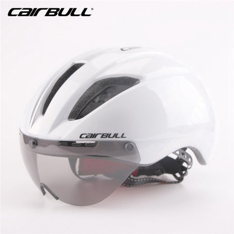 280g Aero Ultra-light Goggle TT Road Bicycle Helmet In-Mold Racing Cycling Bike Sports Safety Helmet Time-Trial Cycling Helmet