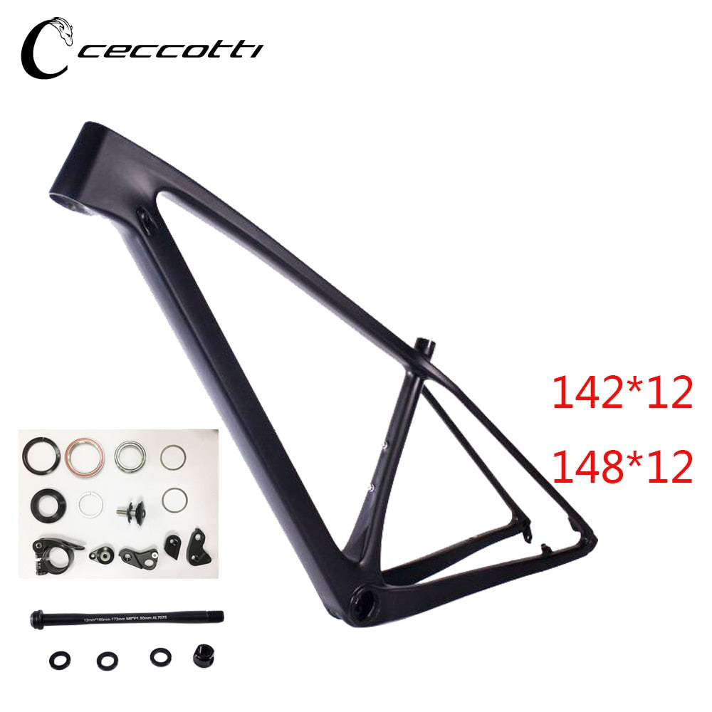 Mountain Bikes Colors painting 29er 15 17 19 inch 142 or 148*12MM Carbon mtb Frame Bicycle Bike Frame free shipping