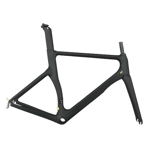 Full black color carbon fiber Internal cable aero road racing bike frame  TT-X2