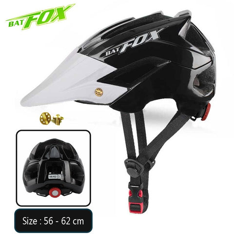 BATFOX bike helmet men women bicycle helmet integrally-molded mtb helmets casco batfox mtb casque velo cycling helmets Size:M/L