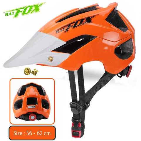 BATFOX bike helmet men women bicycle helmet integrally-molded mtb helmets casco batfox mtb casque velo cycling helmets Size:M/L