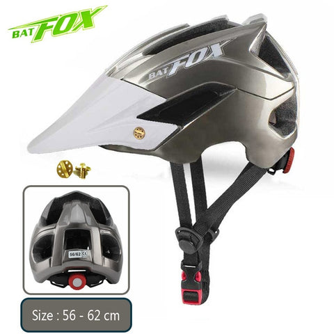 BATFOX bike helmet men women bicycle helmet integrally-molded mtb helmets casco batfox mtb casque velo cycling helmets Size:M/L
