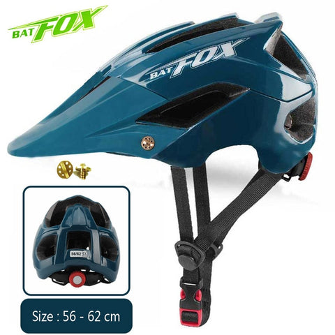 BATFOX bike helmet men women bicycle helmet integrally-molded mtb helmets casco batfox mtb casque velo cycling helmets Size:M/L