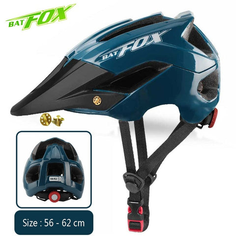 BATFOX bike helmet men women bicycle helmet integrally-molded mtb helmets casco batfox mtb casque velo cycling helmets Size:M/L