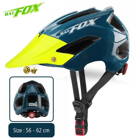 BATFOX bike helmet men women bicycle helmet integrally-molded mtb helmets casco batfox mtb casque velo cycling helmets Size:M/L
