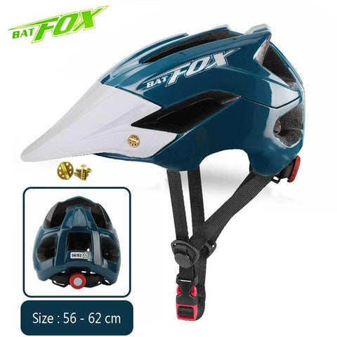 BATFOX bike helmet men women bicycle helmet integrally-molded mtb helmets casco batfox mtb casque velo cycling helmets Size:M/L