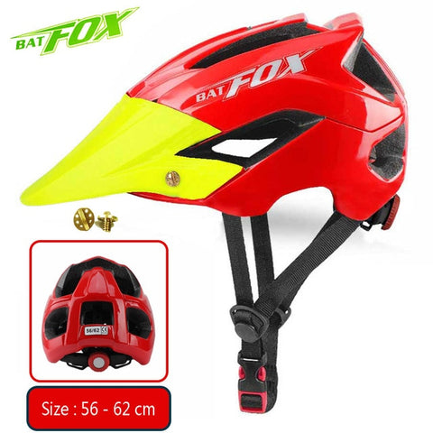 BATFOX bike helmet men women bicycle helmet integrally-molded mtb helmets casco batfox mtb casque velo cycling helmets Size:M/L