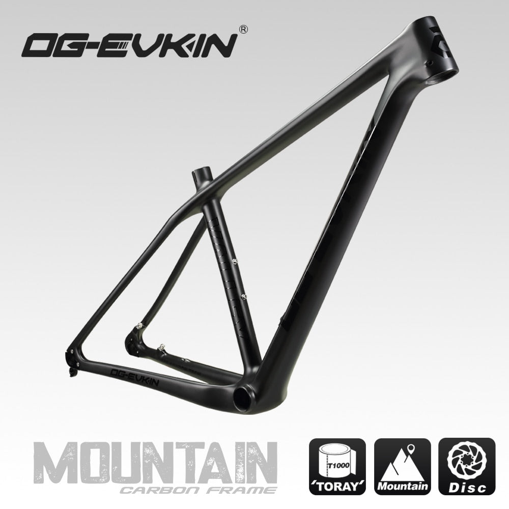 OG-EVKIN CF052 Carbon MTB Bike Frame Disc Brake 29er/27.5 BB92 UD matte Carbon mtb Frameset Bicycle 31.6mm 135xQR 142x12mm Disc