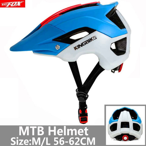 BATFOX Bicycle Helmet Red Road Mountain Cycling Helmets Integrally-molded CE MTB With Sun Visor Men Women Ultralight Bike Helmet