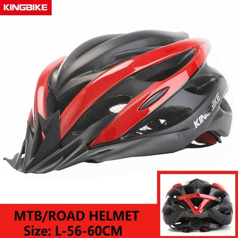 BATFOX Bicycle Helmet Red Road Mountain Cycling Helmets Integrally-molded CE MTB With Sun Visor Men Women Ultralight Bike Helmet
