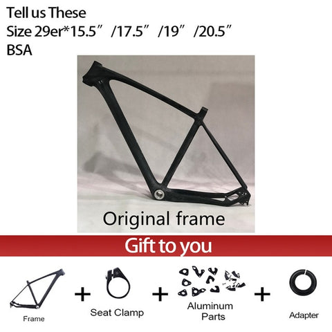 2020 New Chinese carbon mtb frame 29er bicicletas mountain bike 29er boost 148*12mm carbon frame 142*12 or 135*9mm bicycle frame