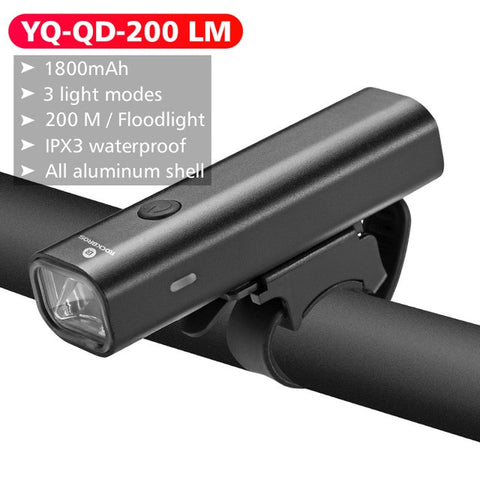 ROCKBROS 400/800 Lumen Bike Front Light Rainproof Bicycle LED Light Flashlight USB Charging MTB Road bike HeadLight Floodlight