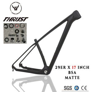 2020 THRUST brand T1000 carbon mtb frame 29er mtb carbon frame 29 carbon mountain bike frame 15 17 19 inch black bicycle frame