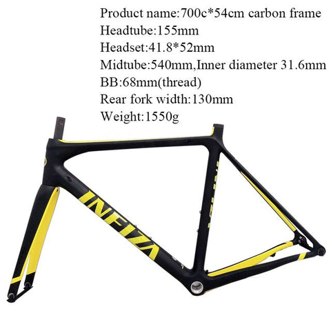 Stock New 700C Carbon Road Bike Frame Full Carbon Racing Bike Frames with  Carbon Bike Fork Bicycle Parts