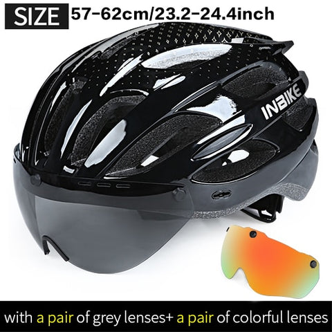 INBIKE Cycling Helmet with Goggles Ultralight MTB Bike Helmet Men Women Mountain Road casco Sport Specialiced Bicycle Helmets