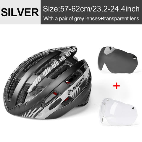 INBIKE Cycling Helmet with Goggles Ultralight MTB Bike Helmet Men Women Mountain Road casco Sport Specialiced Bicycle Helmets