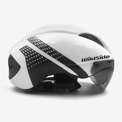 Aero helmet tt time trial cycling helmet for men women goggles race road bike helmet with lens Casco Ciclismo bicycle equipment