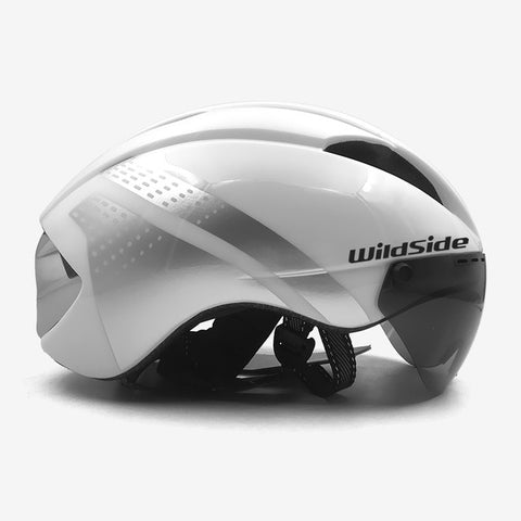 Aero helmet tt time trial cycling helmet for men women goggles race road bike helmet with lens Casco Ciclismo bicycle equipment