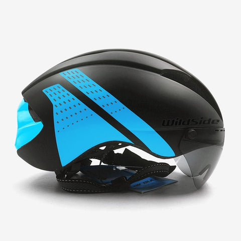Aero helmet tt time trial cycling helmet for men women goggles race road bike helmet with lens Casco Ciclismo bicycle equipment