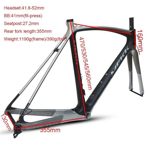 Stock New 700C Carbon Road Bike Frame Full Carbon Racing Bike Frames with  Carbon Bike Fork Bicycle Parts