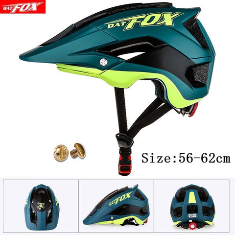 BATFOX bike helmet men women bicycle helmet integrally-molded mtb helmets casco batfox mtb casque velo cycling helmets Size:M/L