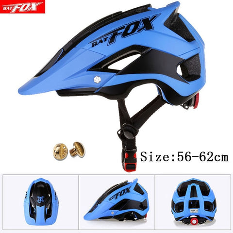 BATFOX bike helmet men women bicycle helmet integrally-molded mtb helmets casco batfox mtb casque velo cycling helmets Size:M/L