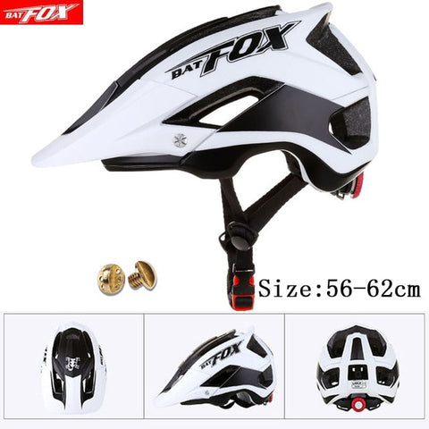 BATFOX bike helmet men women bicycle helmet integrally-molded mtb helmets casco batfox mtb casque velo cycling helmets Size:M/L