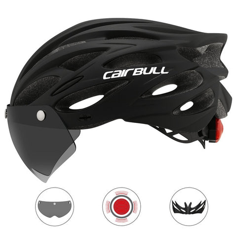 CAIRBULL Road Bicycle Helmet EPS Cascos Bicicleta with Tail Light Night PC Riding Helmet  MTB Bike Racing Carretera Helmet