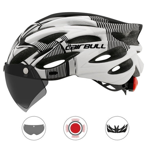 CAIRBULL Road Bicycle Helmet EPS Cascos Bicicleta with Tail Light Night PC Riding Helmet  MTB Bike Racing Carretera Helmet