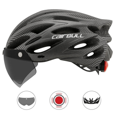 CAIRBULL Road Bicycle Helmet EPS Cascos Bicicleta with Tail Light Night PC Riding Helmet  MTB Bike Racing Carretera Helmet