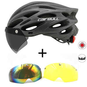 Bicycle with One-piece mountain mtb road bike helmet Breathable Bilateral Powermeter Removable riding Casco Ciclismo accessorie