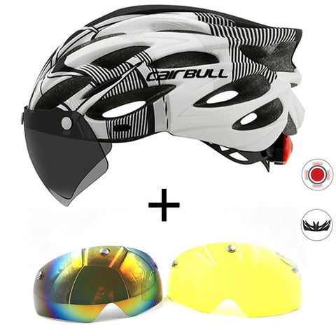 Bicycle with One-piece mountain mtb road bike helmet Breathable Bilateral Powermeter Removable riding Casco Ciclismo accessorie