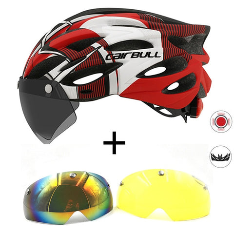 Bicycle with One-piece mountain mtb road bike helmet Breathable Bilateral Powermeter Removable riding Casco Ciclismo accessorie
