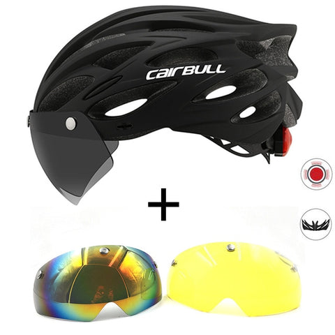 Bicycle with One-piece mountain mtb road bike helmet Breathable Bilateral Powermeter Removable riding Casco Ciclismo accessorie