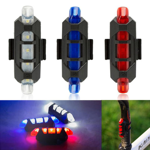 1pcs Bike Light LED Rear Taillight Safety Warning Bicycle Light  Mountain Cycling Light USB Rechargeable Bike Accessories