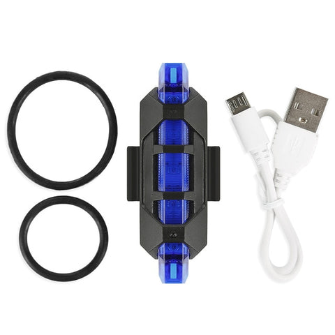 1pcs Bike Light LED Rear Taillight Safety Warning Bicycle Light  Mountain Cycling Light USB Rechargeable Bike Accessories