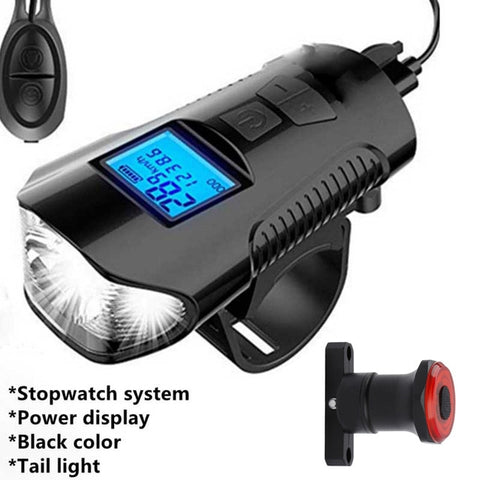 Bicycle Light Set Bike Front Light Rechargeable Bicycle Computer Light With Horn Cycling Flashlight Headlight Led Bike Tail Lamp