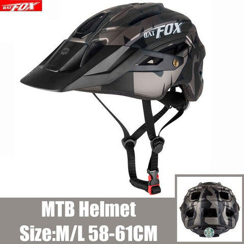 2020 New Batfox Bicycle Helmet for Adult Men Women MTB Bike Mountain Road Cycling Safety Outdoor Sports Safty Helmet
