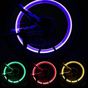 Bicycle Lights with Batteries Wheel Spoke Lamp LED Bike Valve Lights Tyre Tire Valve Cap MTB Bike Light Bicycle Bike Accessories