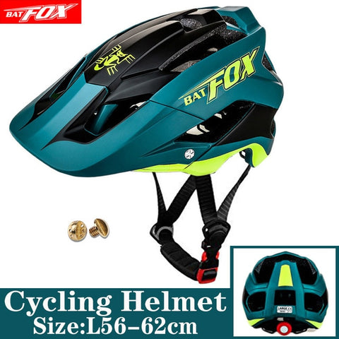 BATFOX Bicycle Helmet Matte Black Cycling Helmets MTB Road Mountain Bike Helmet Inner Cap casco Capacete Da Bicicleta Helmet