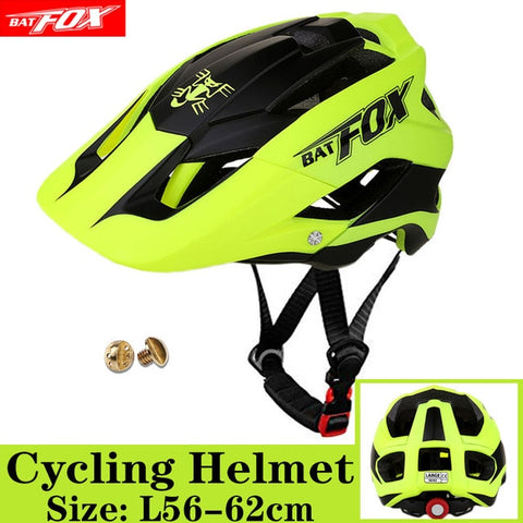 BATFOX Bicycle Helmet Matte Black Cycling Helmets MTB Road Mountain Bike Helmet Inner Cap casco Capacete Da Bicicleta Helmet