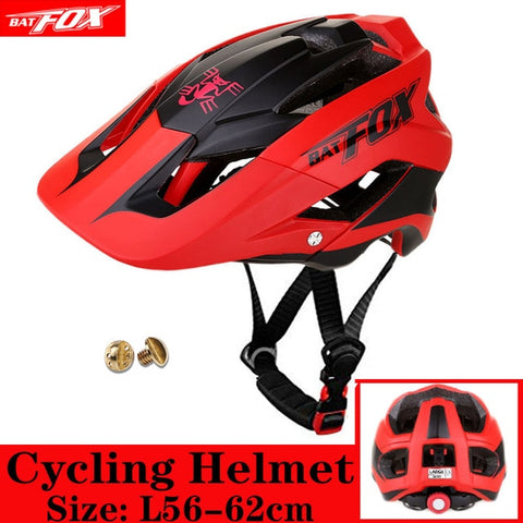 BATFOX Bicycle Helmet Matte Black Cycling Helmets MTB Road Mountain Bike Helmet Inner Cap casco Capacete Da Bicicleta Helmet