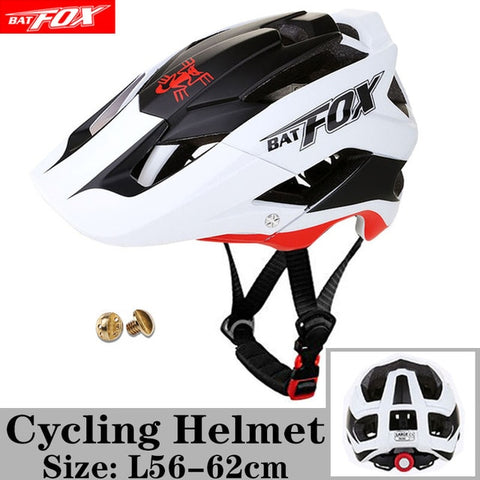 BATFOX Bicycle Helmet Matte Black Cycling Helmets MTB Road Mountain Bike Helmet Inner Cap casco Capacete Da Bicicleta Helmet