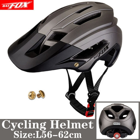 BATFOX Bicycle Helmet Matte Black Cycling Helmets MTB Road Mountain Bike Helmet Inner Cap casco Capacete Da Bicicleta Helmet