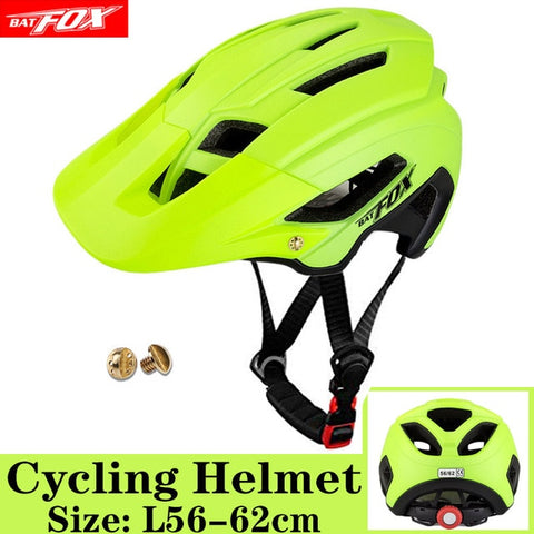 BATFOX Bicycle Helmet Matte Black Cycling Helmets MTB Road Mountain Bike Helmet Inner Cap casco Capacete Da Bicicleta Helmet