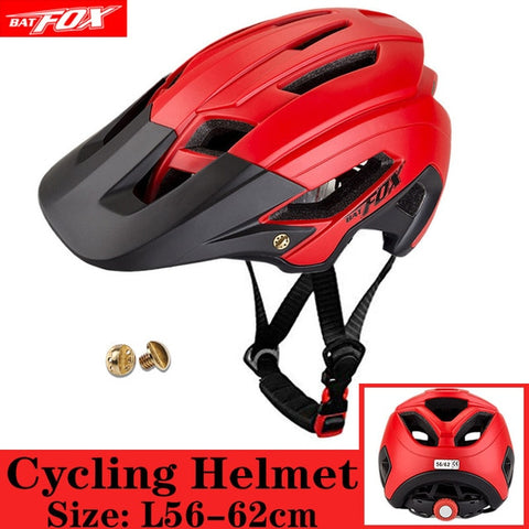 BATFOX Bicycle Helmet Matte Black Cycling Helmets MTB Road Mountain Bike Helmet Inner Cap casco Capacete Da Bicicleta Helmet