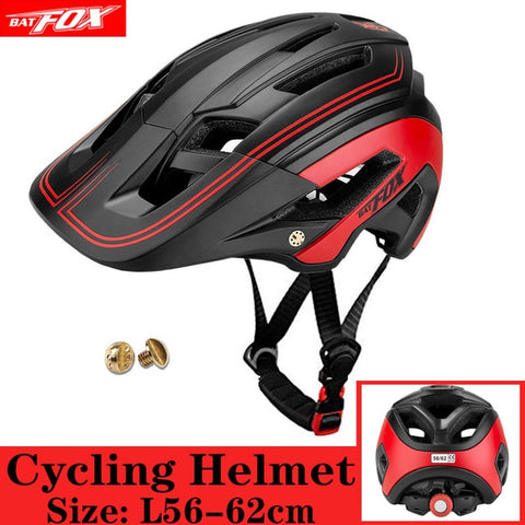 BATFOX Bicycle Helmet Matte Black Cycling Helmets MTB Road Mountain Bike Helmet Inner Cap casco Capacete Da Bicicleta Helmet