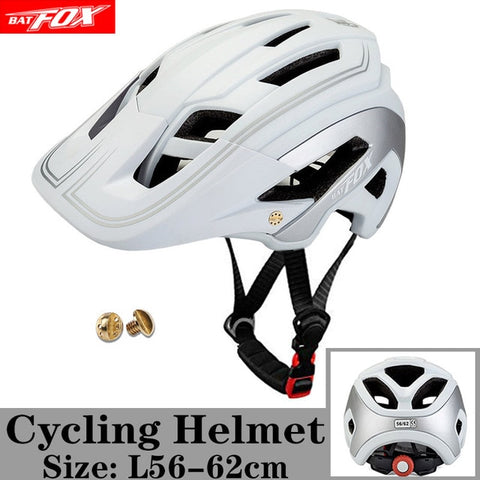 BATFOX Bicycle Helmet Matte Black Cycling Helmets MTB Road Mountain Bike Helmet Inner Cap casco Capacete Da Bicicleta Helmet