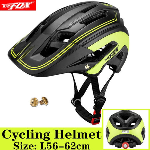 BATFOX Bicycle Helmet Matte Black Cycling Helmets MTB Road Mountain Bike Helmet Inner Cap casco Capacete Da Bicicleta Helmet